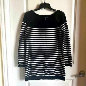 White House Black Market Striped Sweater Mariniere Style - Size M